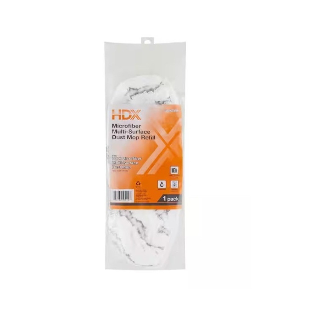 HDX 15 in. Microfiber Hardwood Wet-Dry Flat Mop Refill Pad 1 Pack
